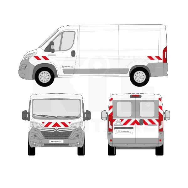 Kit de balisage Classe A - 2014 - Film rétroréfléchissant Microbilles - Visibilité 80m - Marque CITROEN_0