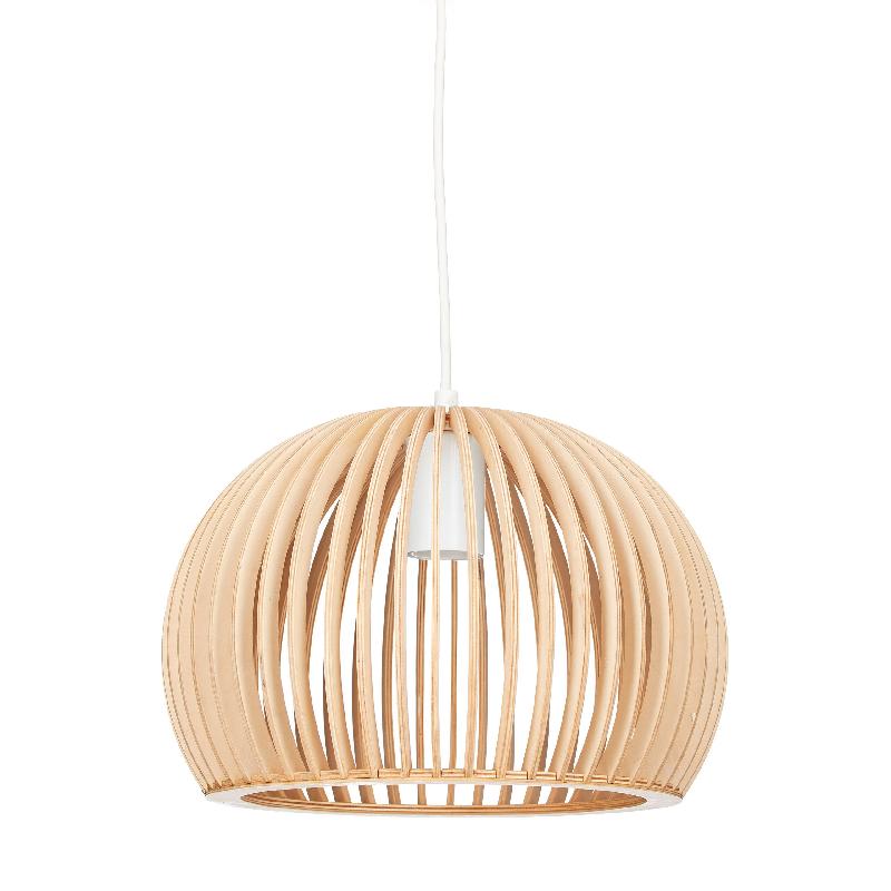 Luminaire suspension lampe de plafond design diamètre 30 cm bois 13_0001595