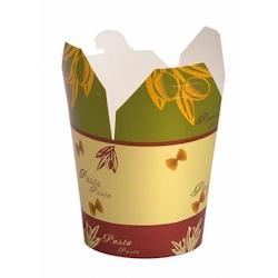 Packnwood FHC - 500Pcs - Pot carton blanc base ronde décor 