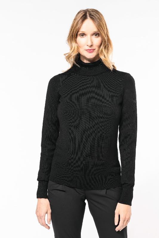 Pull Mérinos col roulé femme - Réf: PK913 - 100% laine extra-fine peignée - Marque Kariban Premium_0