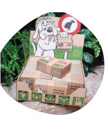 Ramasse-crotte papier - Présentoir en carton recyclé pour lieux publics - Adapté pour RamasseCrottes Cartonné_0