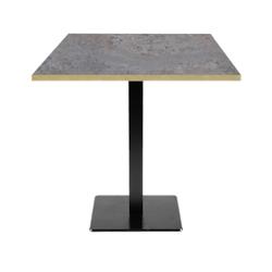 Restootab - Table 70x70cm - modèle Milan caldeira chants laiton - marron TB-MIL-7070M-CALD-LAI_0