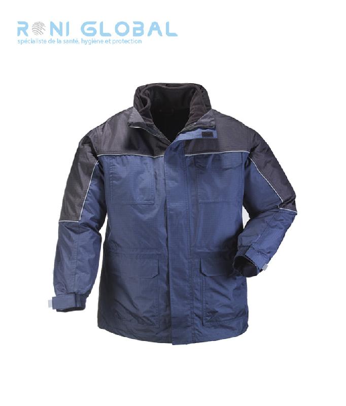 PARKA DE TRAVAIL 4EN1 COUPE-VENT, ANTI-PLUIE ET ANTI-FROID EN POLYESTER PONGÉ ENDUIT PVC 8 POCHES - RIPSTOP 4/1 COVERGUARD_0