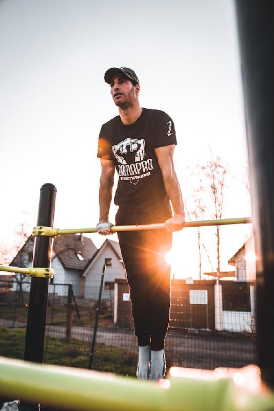Street Workout DAMAPRO - Barre fixe simple en acier galvanisé thermolaqué - Pour parcs sportifs en plein air_0