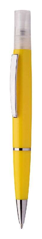 Stylo spray - Stylo à bille en plastique avec spray désinfectant intégré - Capacité 3 ml - Encre bleue_0