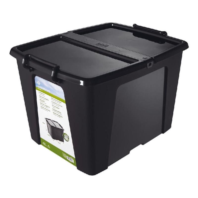 SUSTAINABLE EARTH BY STAPLES BOITE DE RANGEMENT STRATA - 42 LITRE - NOIR