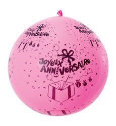 5 BALLONS D50 CM ANNIVERSAIRE