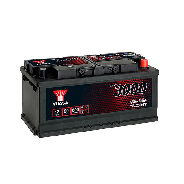 BATTERIE VOITURE YUASA YBX3017 12V 90AH 800A_0