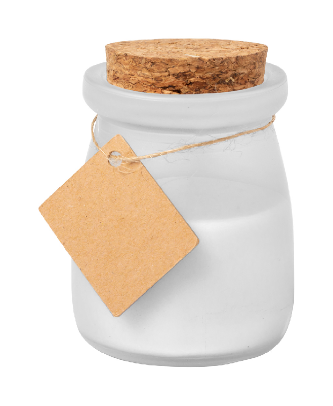 Bougie parfumée vanille - pot en verre - couleur blanche - 146g_0