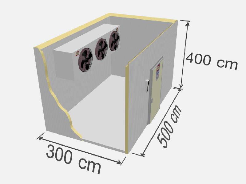 Chambre de congélation industrielle TD SR-060B - Capacité 60m³ - Isolation en panneaux de polyuréthane_0