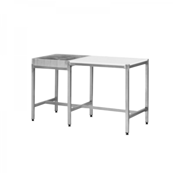 Combiné table de découpe et billot de boucher MAPAL - plaque polyéthylène amovible et billot réversible_0