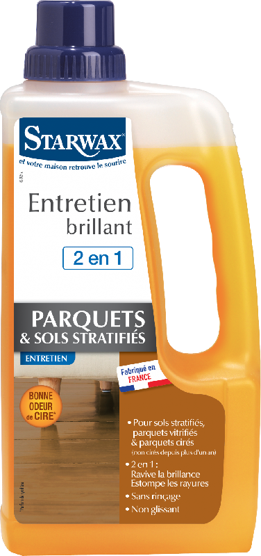 Entretien brillant 2 en 1 tous parquets et sols stratifies 1l STARWAX 1 l_0