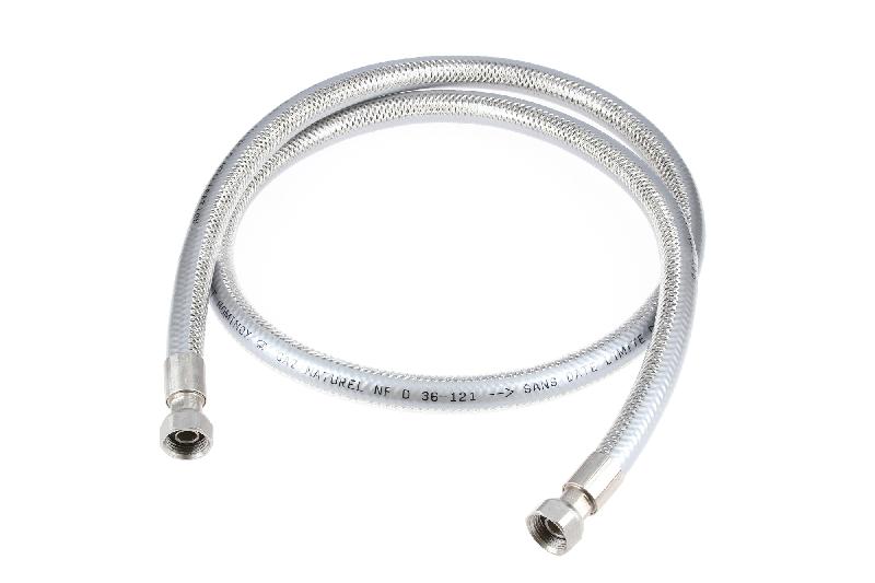 Flexible gaz naturel inox 1m25 - GARIS - f02gnixl125 - Tuyau métallique conforme NFD 36121_0