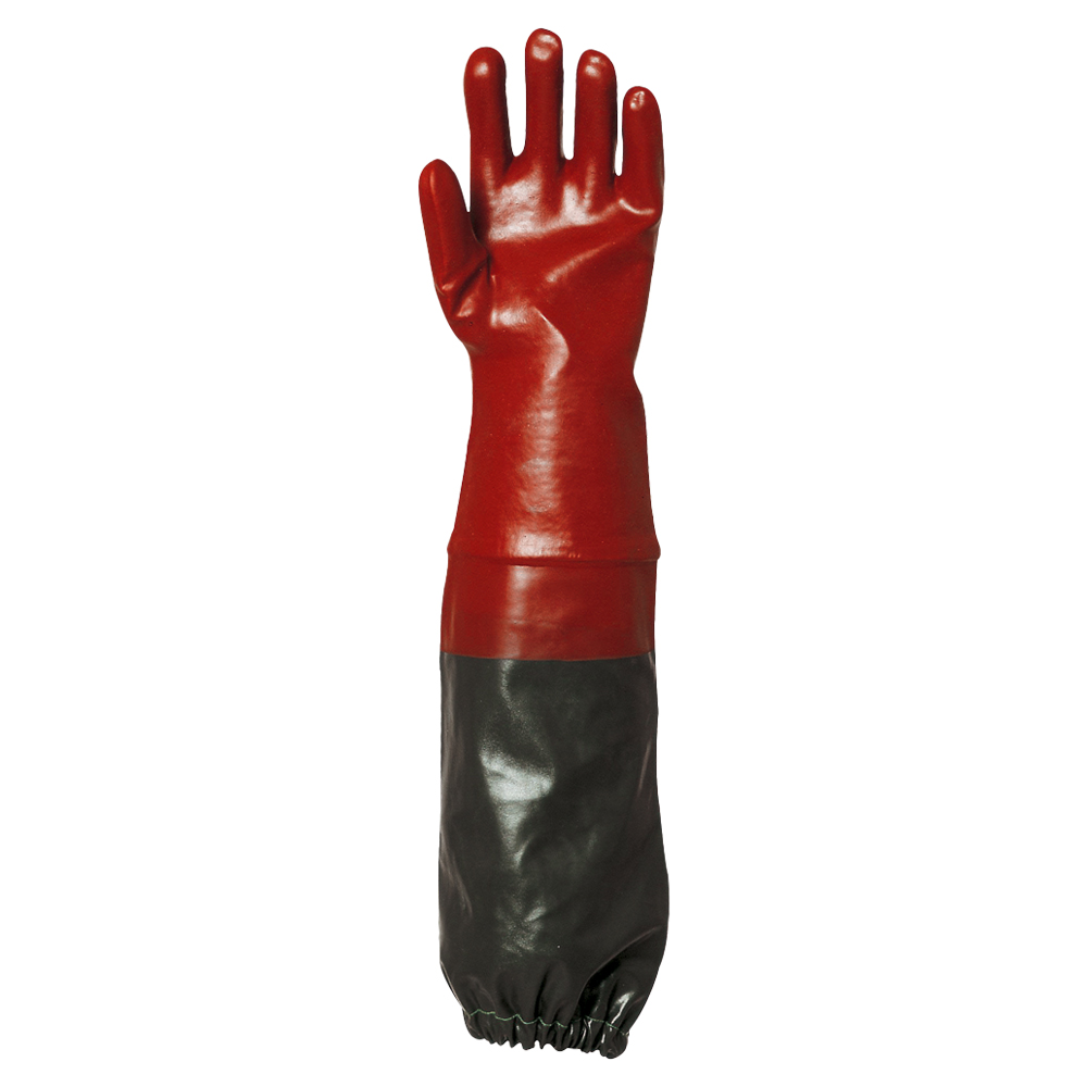 Gants de protection chimique en PVC Rouge 