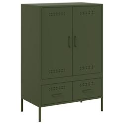 Helloshop26 - Buffet bahut commode armoire meuble de rangement organisateur cuisine salle de séjour salon haut olive 68 x 39 x 101,5 02_0035649 - 300_0