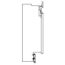 Kit fronton décoratif pour comptoir vitrine - panneau en bois, plinthe et moulure - PV25_0
