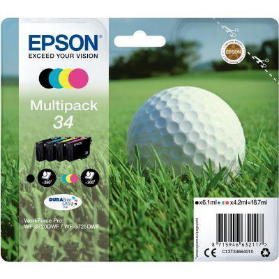 Lot de 4 cartouches jet d'encre Epson T346640 - Noir, Cyan, Magenta et Jaune_0