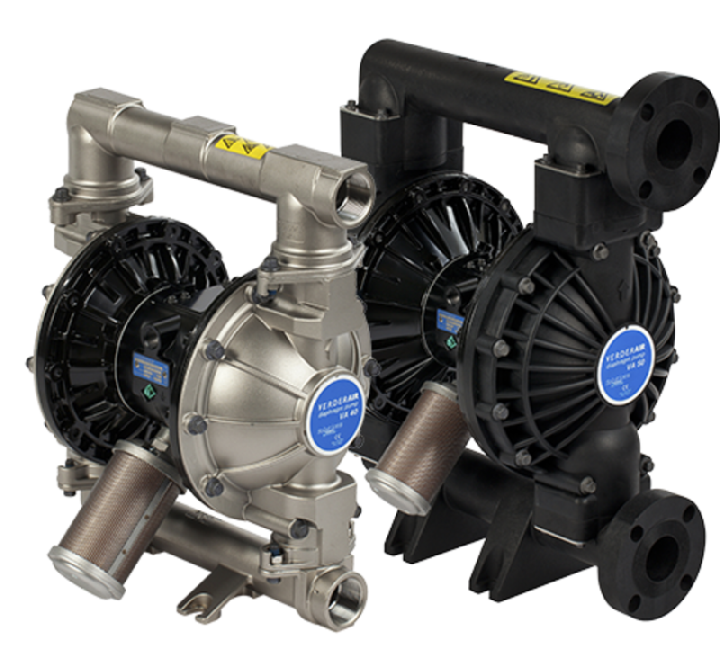 Pompe pneumatique à membrane Verdaire VA40 non métallique - Débit max 443 l/min - Pression max 8,4 bar_0