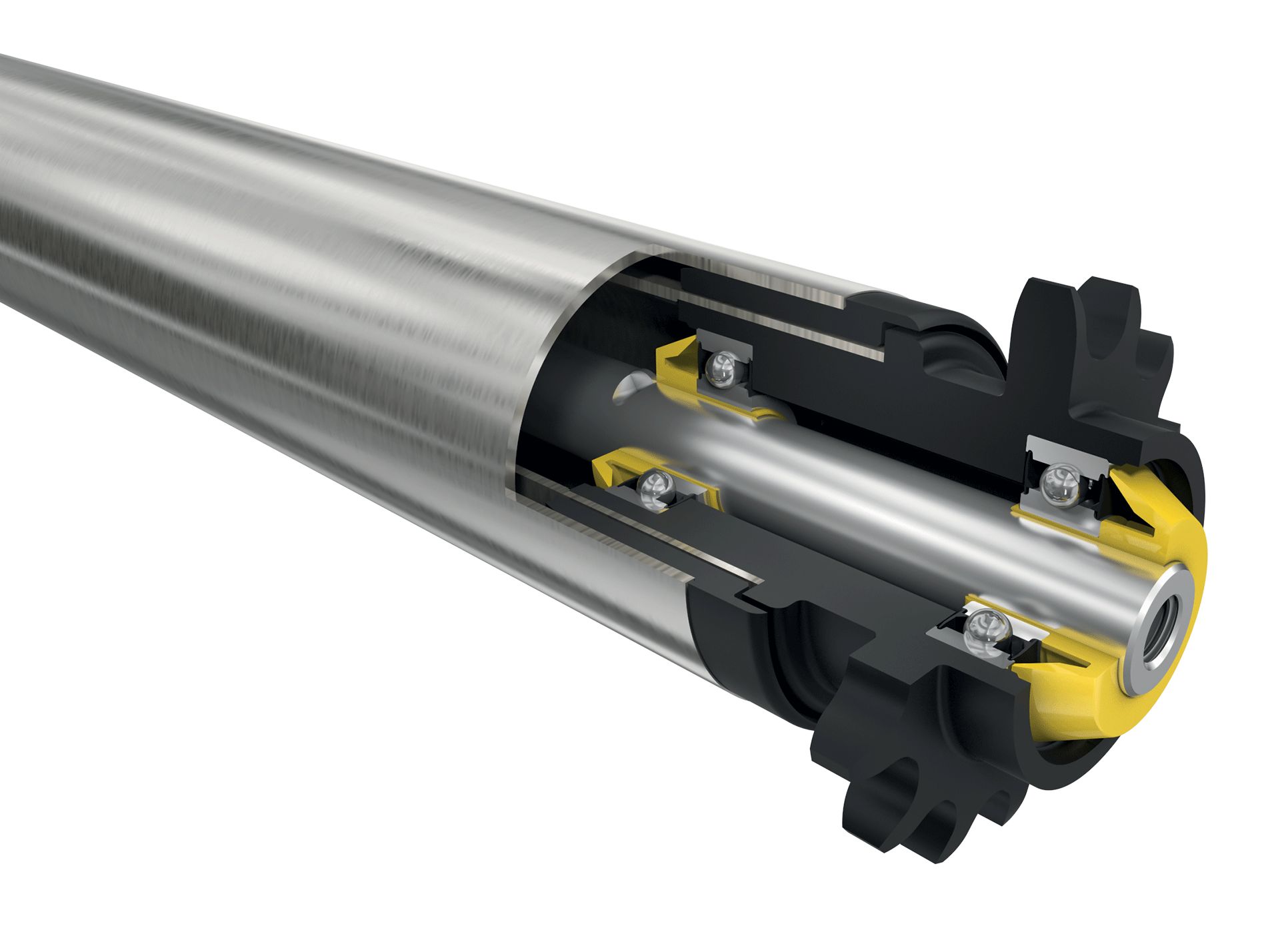 Série 3870 - Rouleaux motorisés Interroll - Vitesse de convoyage max. 0,5 m/s - Accouplement par friction et construction robuste_0