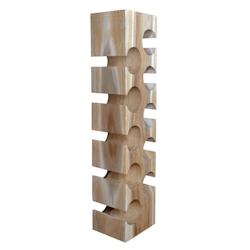 SIT Möbel Casier à vin pour 10 bouteilles | Bois de suar naturel | L 18 x P 21 x H 87 cm - beige Bois massif 07997-11_0