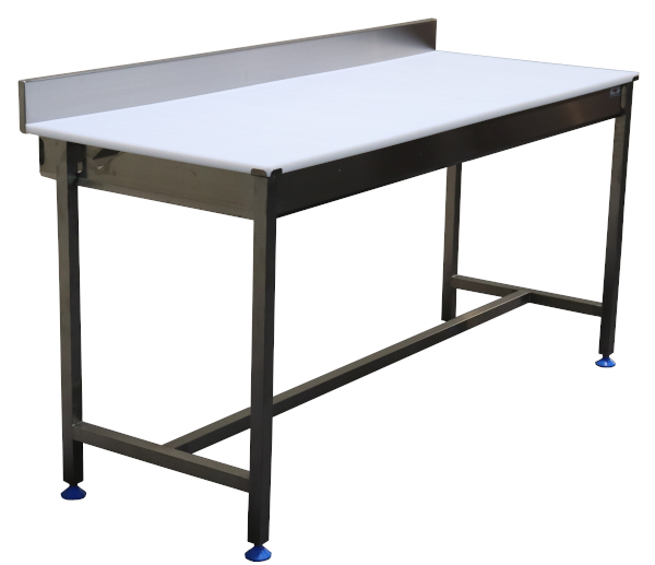 Table de découpe inox adossée dessus polyéthylène - 70596 : 1600x700 - Hauteur 900 mm_0
