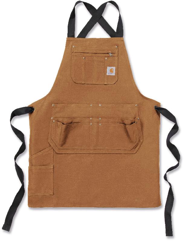 Tablier de travail Duck Carhartt - Réf: CAR103439 - 100% coton avec bretelles ajustables et multiples poches_0