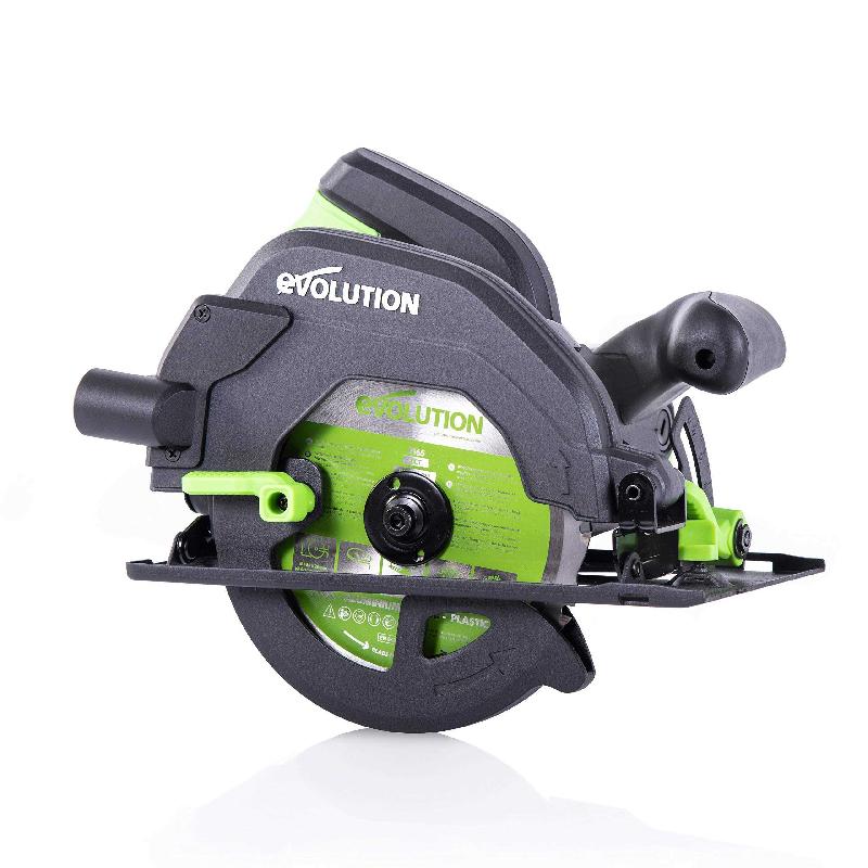EVOLUTION POWER TOOLS - Scie circulaire multi-matériaux F165CCSL, lame japonaise TCT 165 mm, 1200W, profondeur réglable 0-53 mm_0