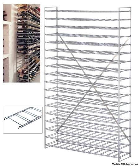 Casier à vin en métal chromé - Capacité 100 bouteilles - Modulable et stable_0