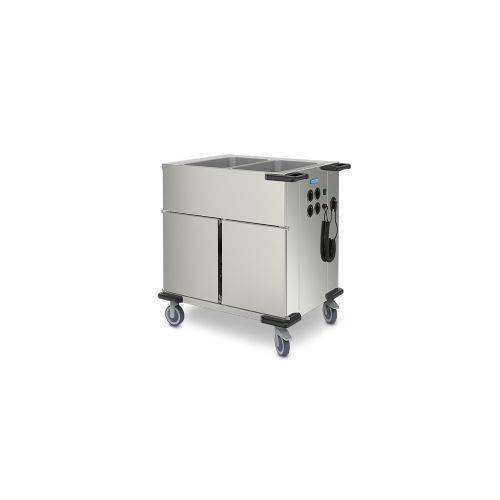 CHARIOT BAIN MARIE SUR 2 COMPARTIMENTS CHAUFFANTS HUPFER