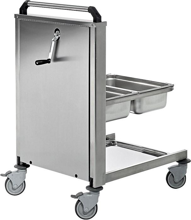 Chariot manuel en acier inox pour bacs GN avec hauteur réglable - Charge 60 kg_0