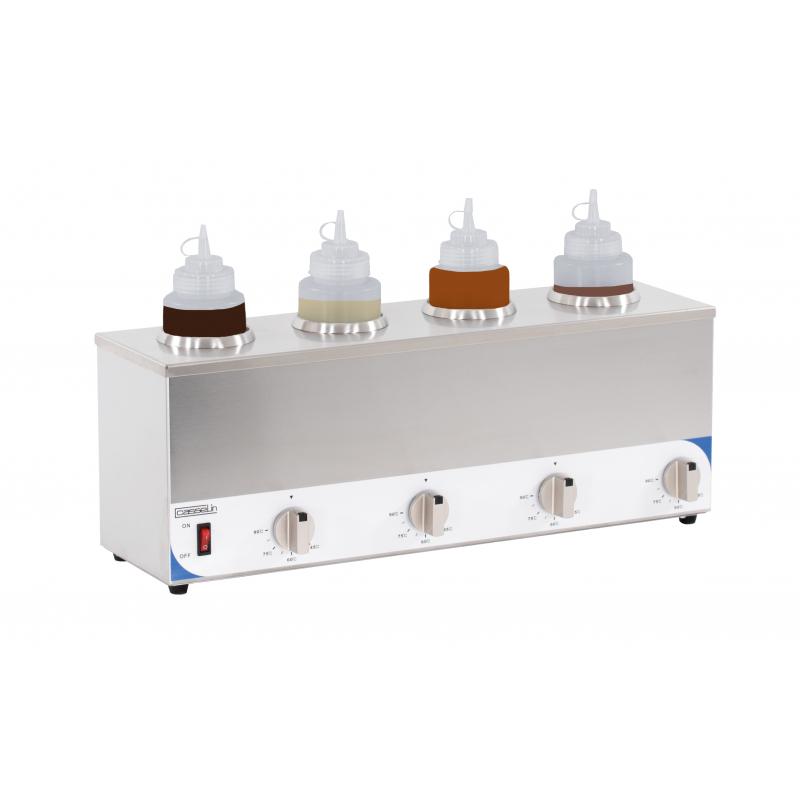 Chauffe-sauce 4 emplacements - CCS4 - acier inoxydable avec thermostat réglable de 0°C à 90°C_0