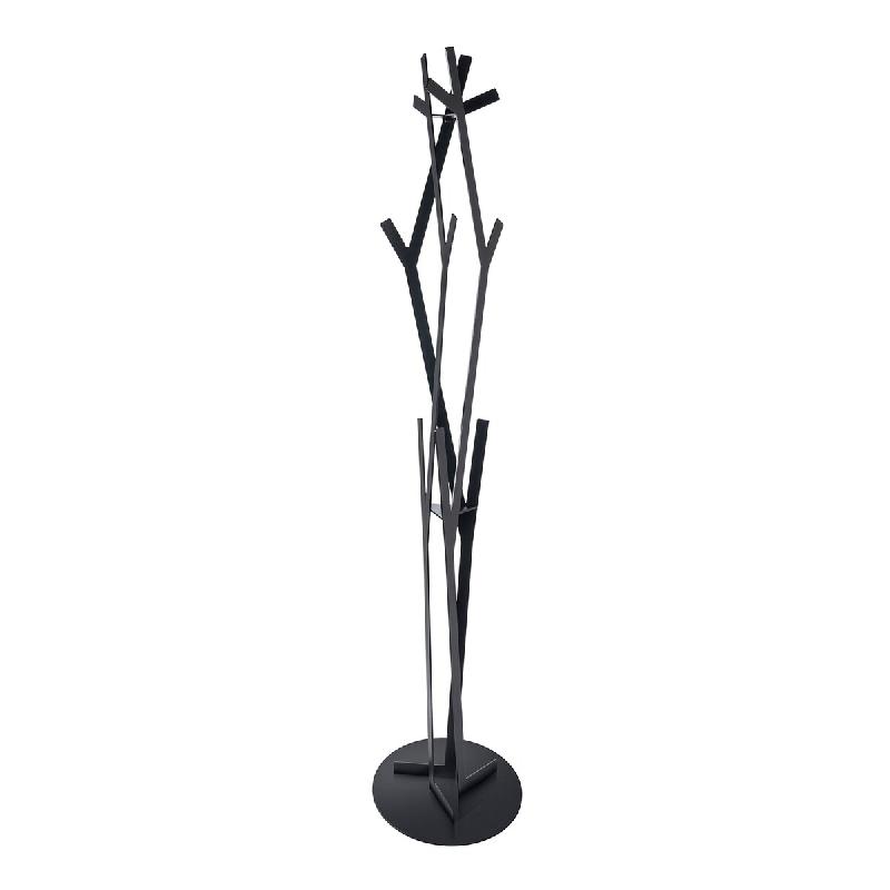Cintre de sol en fer Uty d30x178 cm Design minimaliste autoportant, Mobilier pour entrée ou bureau Fabriqué en Italie Noir - noir 8052691673140_0