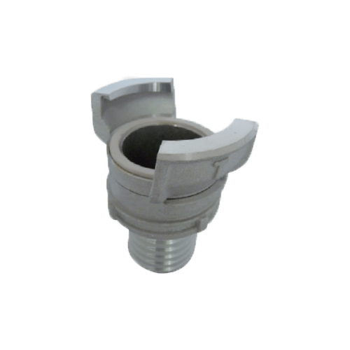 Demi-raccord symétrique avec verrou - Alu DN100 - douille annelée réduite Ø102 mm à collerette_0