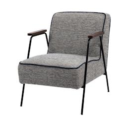 Fauteuil Huggy chiné bleu -  Autre Tissu Amadeus 60x76 cm - bleu 3520071907215_0