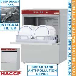 Lave-vaisselle professionnel électrique - Panier 500x500 mm avec break tank Active Wash et double paroi - D86/6B-AC_0