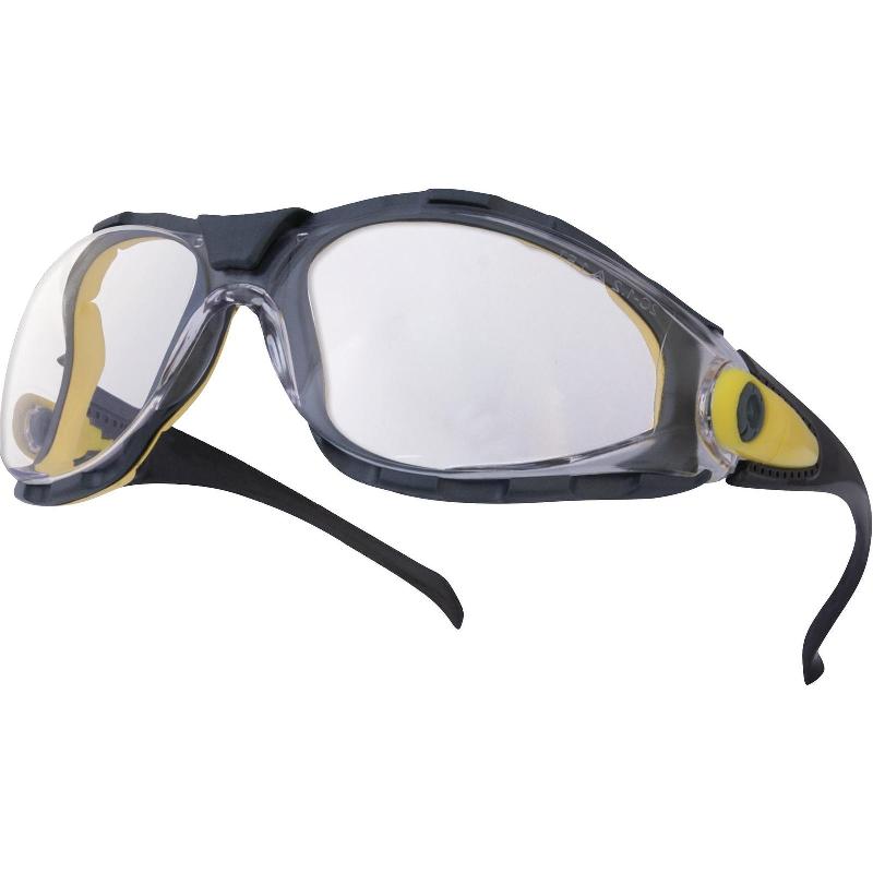 Lunettes de chantier monobloc en polycarbonate - Pacayblin - Branches inclinables et protection mousse_0
