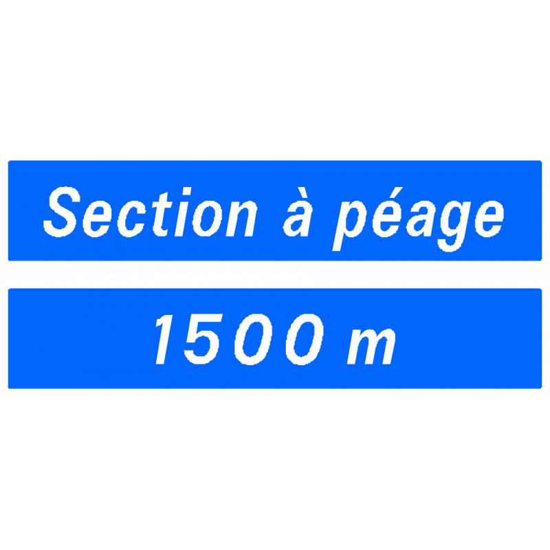 Panneau directionnel D47a - Section routière ou autoroutière avec péage_0