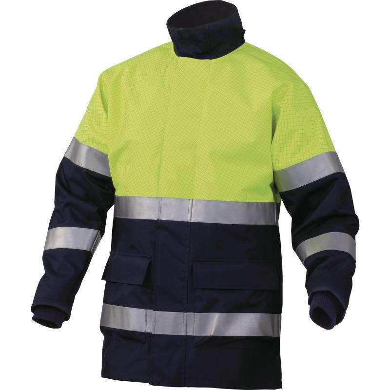 Parka de protection haute visibilité - polyester/fibres antistatiques enduit PU - Komodo2HV - Classe 2 avec veste amovible_0