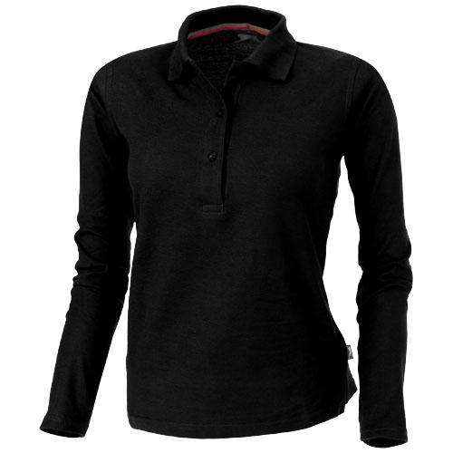 Polo manches longues pour femme Point - maille piquée 100% coton peigné - 180 g/m²_0
