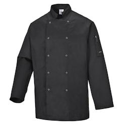 Portwest - Veste de cuisine manches longues SUFFOLK Noir Taille XS - XS noir 5036108183876_0