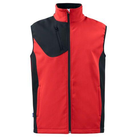 PROJOB 3702 BODYWARMER SOFTSHELL PRIO BICOLORE ROUGE - TAILLE S