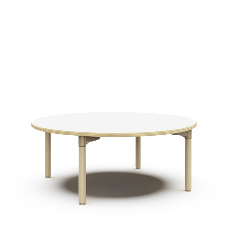 Table école maternelle ronde en bois Yucca_0