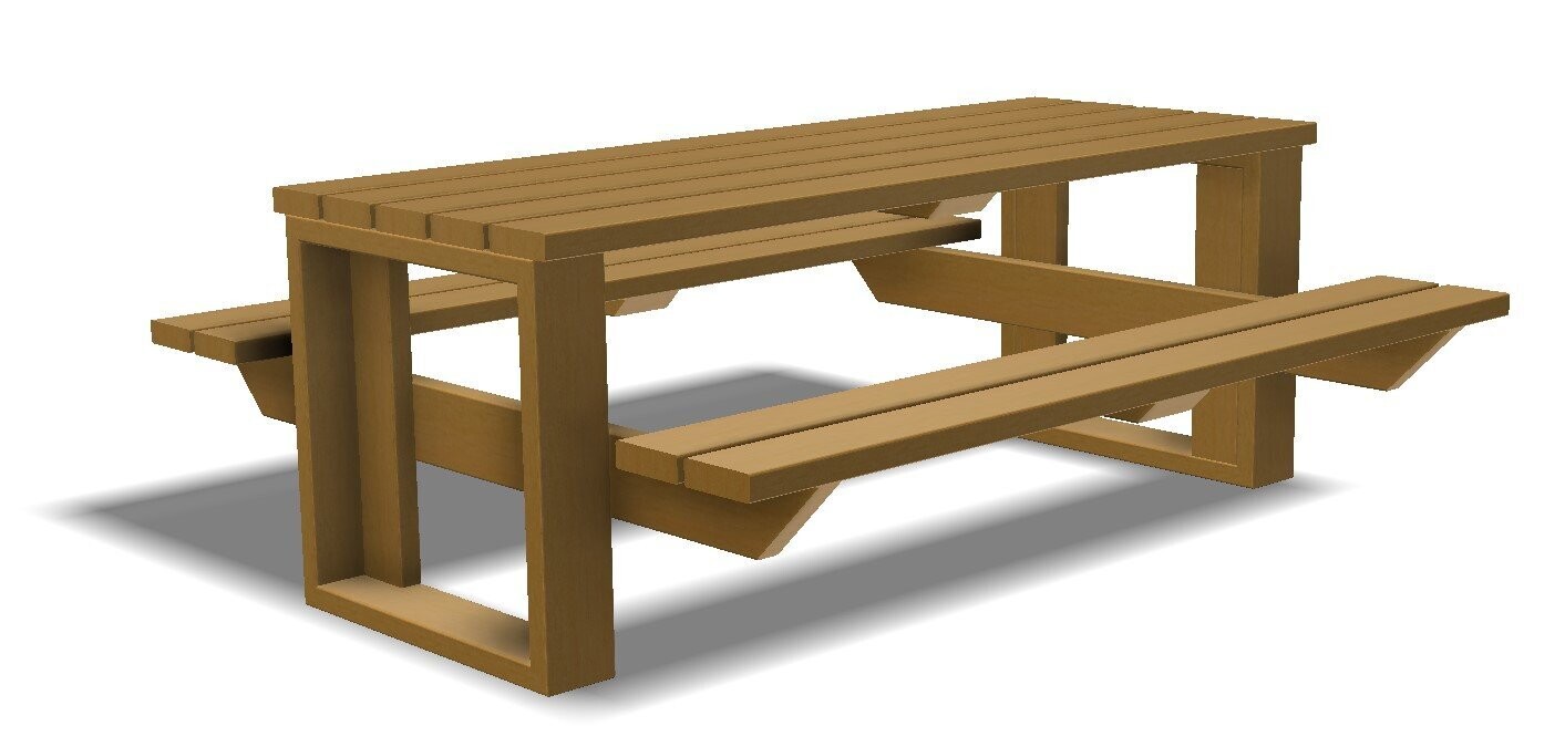 Table de pique-nique en plastique recyclé
