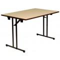 Table pliante Napoli - robuste, légère et économique avec plateau mélaminé 24 mm et piètement métallique_0