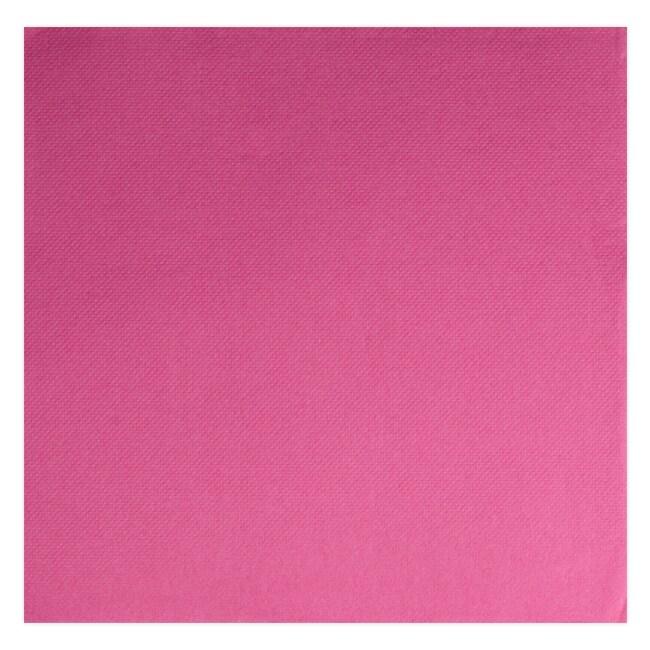 Thouy Serviettes en papier molletonné rose fuchsia 40 x 40 cm par 50 - 3701114803279_0
