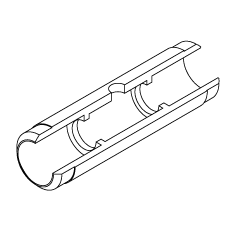 Tube en graphite à part. Avec revêtement pyro. (10) pour spectromètre d'absorption atomique_0