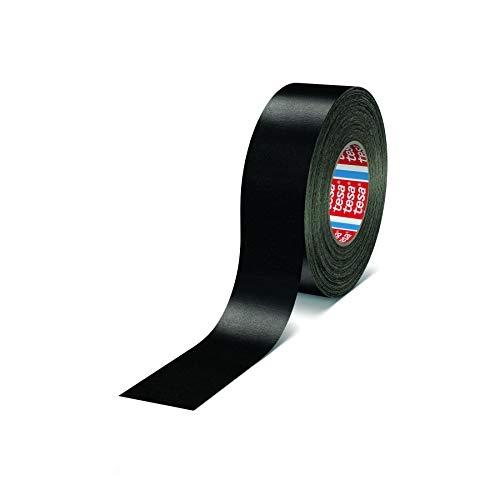 TESA BAND 4651 - Ruban adhésif tissé haute performance noir 12 mm x 50 m - Forte adhérence et résistant aux intempéries_0