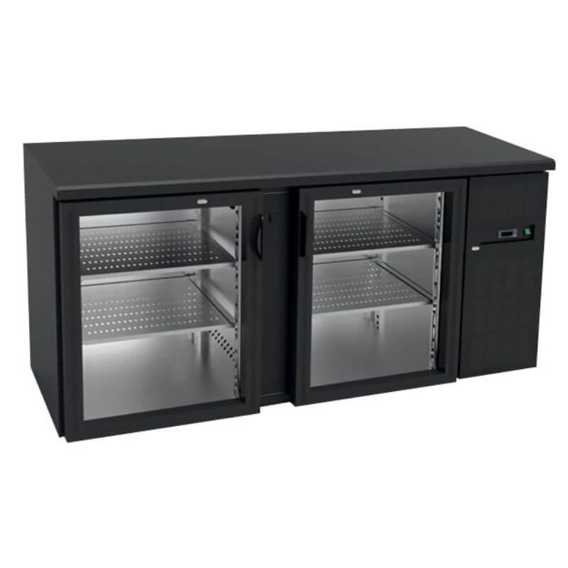 Arrière-bar vitré Furnotel - Skinplate +0°C à +10°C - Intérieur inox - Porte vitrée - Éclairage LED_0