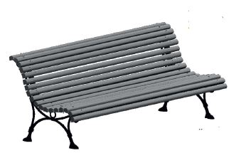 Banc public Castres Réf. 1251 - Fonte et bois, pieds en fonte grise, lames en pin traité_0