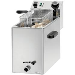 Bartscher Friteuse inox simple 8 Litres à poissons, à poser, 3400 W, 220 V - MONO - Acier inoxydable 18/10 165530_0